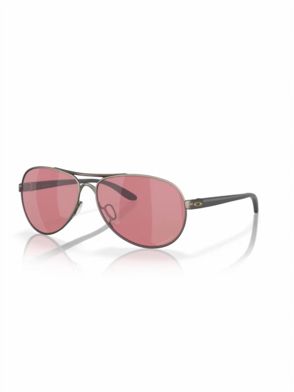 NEW OAKLEY women's feedback sunglasses in silver prizm dark golf